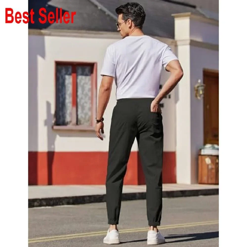 Men's Cotton Jogger Pants Cargo Style Casual Hiking Outdoor Activewear